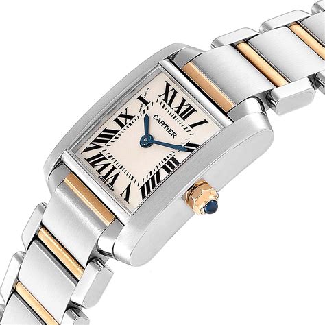 cartier tank watch ladies gold|cartier stainless steel tank watch.